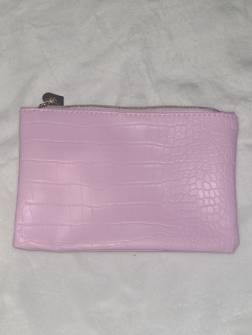 Ipsy Croc-Embossed Cosmetic Zip Pouch